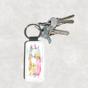 Quote Rectangle Keyring