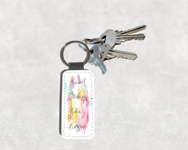 Quote Rectangle Keyring