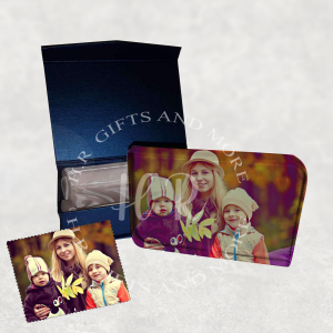 Personalised Mother and Child Photo Crystal Block