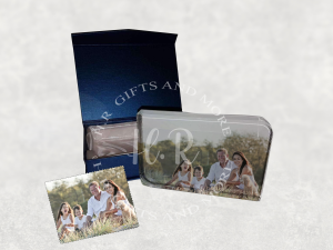 Personalised Father and Child Photo Crystal Block