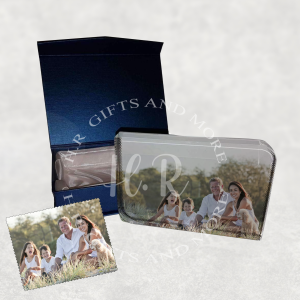 Personalised Father and Child Photo Crystal Block
