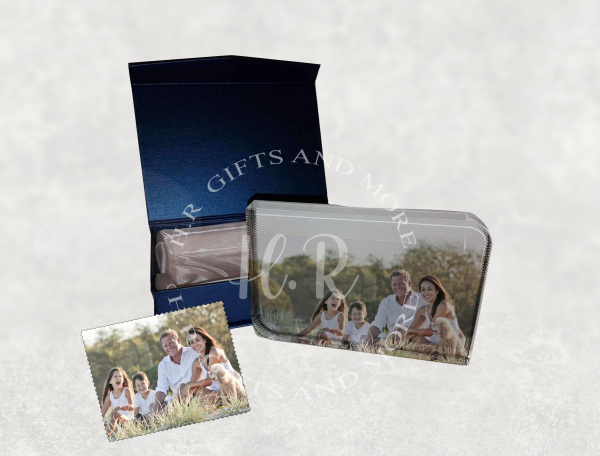 Personalised Father and Child Photo Crystal Block