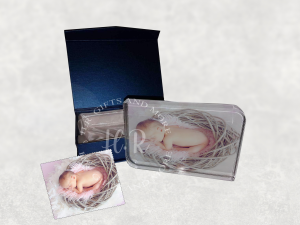 Personalised New-Born Photo Crystal Block
