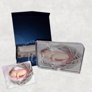 Personalised New-Born Photo Crystal Block