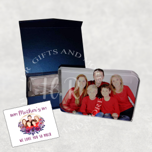 Personalised Photo Mother's Day Crystal Block and Lens Cloth