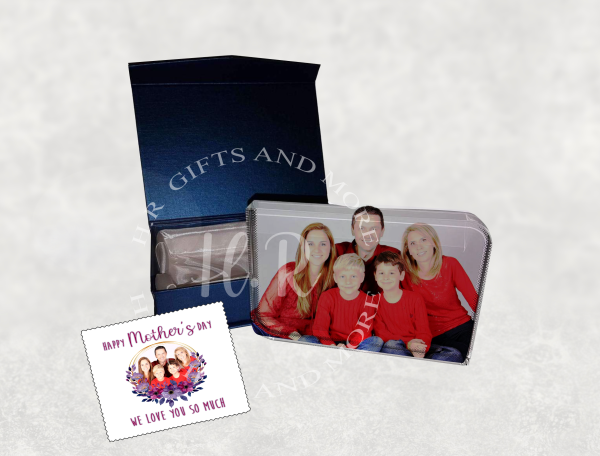 Personalised Photo Mother's Day Crystal Block and Lens Cloth