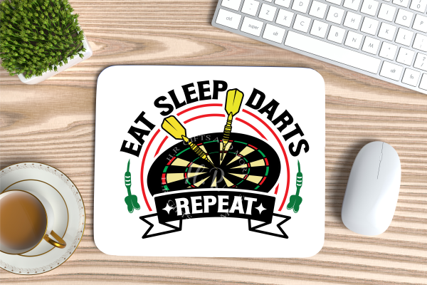 Eat Sleep Darts Repeat Mouse Mat
