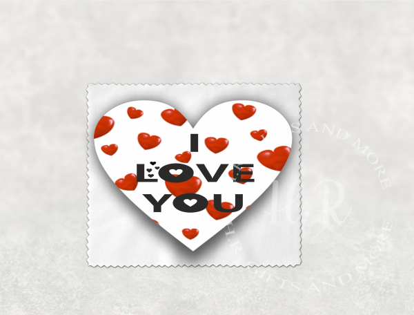 Personalised I Love You Lens Cloths