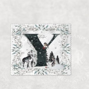 Personalised Christmas Wolf Themed Lens Cloth