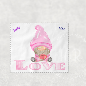 Personalised Gnome Love Lens Cloths