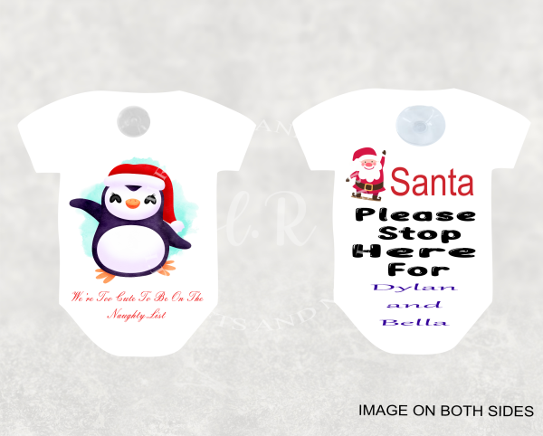 Personalised Santa Please Stop Here Sign - Image 2