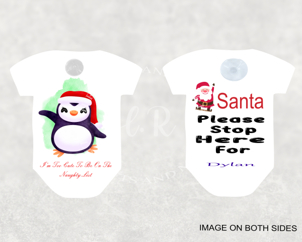 Personalised Santa Please Stop Here Sign - Image 4