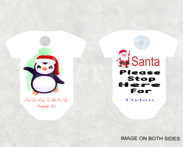 Personalised Santa Please Stop Here Sign - Image 4