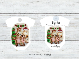 Home Accessories Personalised Santa Please Stop Here Sign