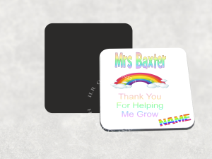 Personalised Rainbow Teacher Coaster