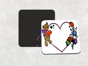 Rose Teddy Bear Coaster