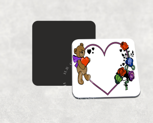 Rose Teddy Bear Coaster