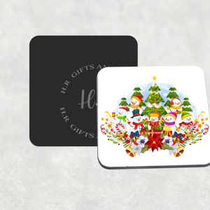Personalised Snowman Family Coasters