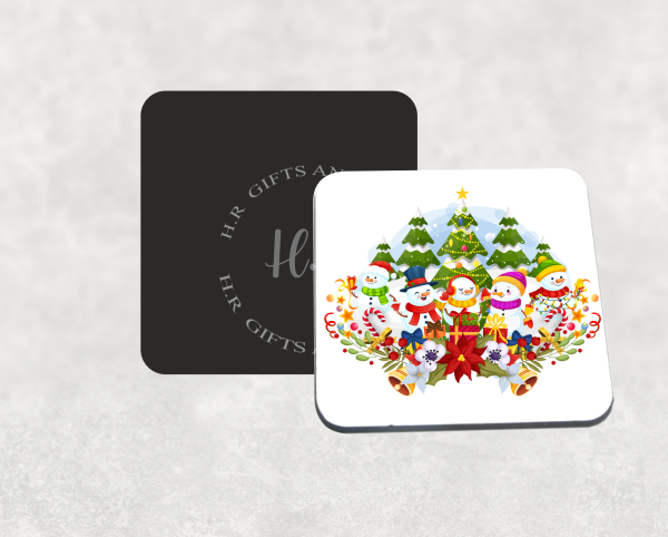 Personalised Snowman Family Coasters - Image 5