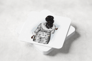 Personalised Cosy Dressing Gown Girl Coaster
