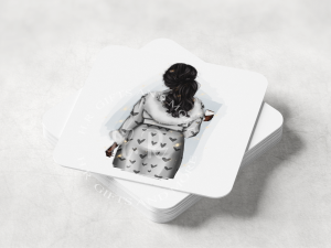 Personalised Cosy Dressing Gown Girl Coaster