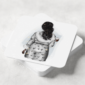 Personalised Cosy Dressing Gown Girl Coaster