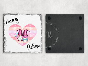 Personalised Gnome Love Coaster