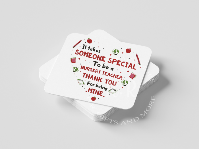 A Special Nursery Teacher Coaster