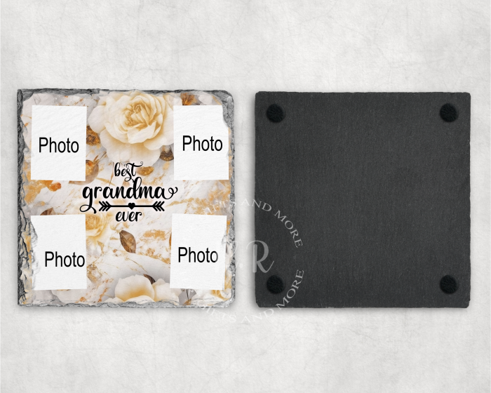 Personalised Best Grandma Ever Photo Coaster