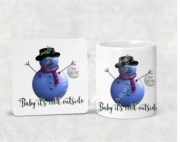 Personalised Christmas Mug and Coaster Sets