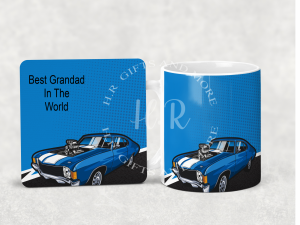 Home Accessories Personalised Classic Car Mug and Coaster Set