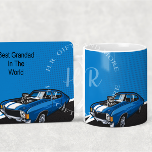 Personalised Classic Car Mug and Coaster Set