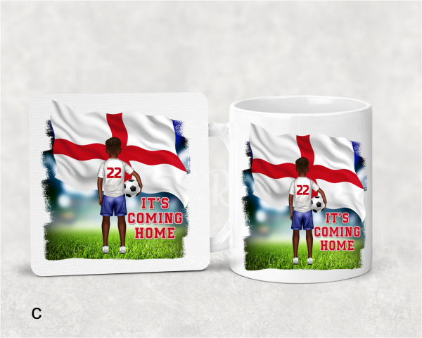Personalised Football It's Coming Home Mug and Coaster Set - Image 2