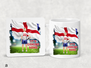 Gifts for Brother Personalised Football It's Coming Home Mug and Coaster Set