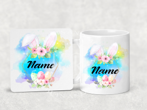 Home Accessories Personalised Easter Mug and Coaster Set