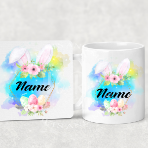 Personalised Easter Mug and Coaster Set