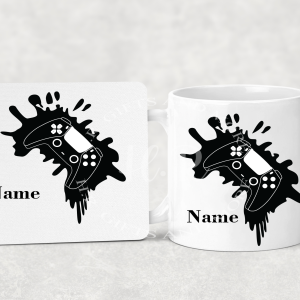 Personalised Game Controller Mug and Coaster Set