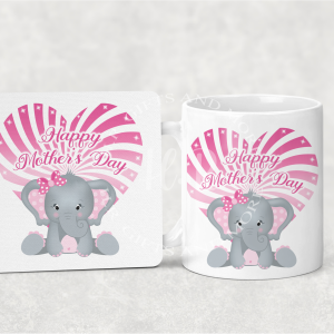 Mother's Day Elephant Mug and Coaster Set