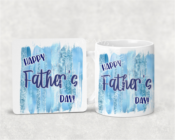 Personalised Best Husband/Boyfriend/Happy Father's Day Mug and Coaster Set - Image 2