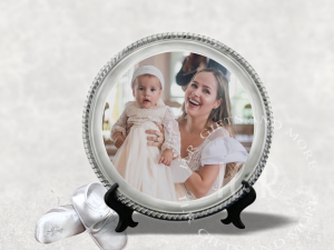Christening Personalised Christening Photo Metal Plate with Stand