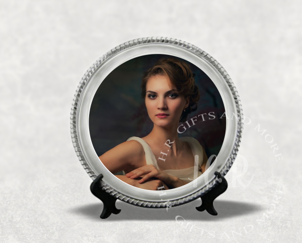 Personalised Photo Metal Plate with Stand