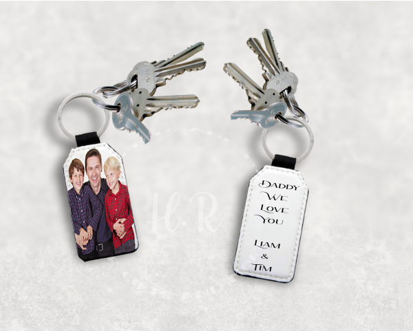 Personalised Photo Daddy I Love You Keyring