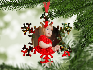 Personalised Photo Snowflake Bauble