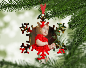 Personalised Photo Snowflake Bauble