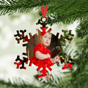 Personalised Photo Snowflake Bauble