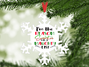 I'm The Reason Santa Has A Naughty List Bauble