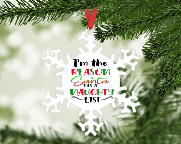 I'm The Reason Santa Has A Naughty List Bauble
