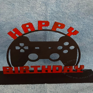 Personalised Handmade Wooden Happy Birthday Gaming Plaque