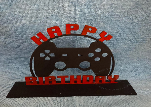 Personalised Handmade Wooden Happy Birthday Gaming Plaque