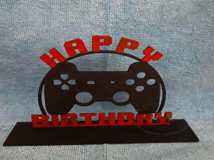 Personalised Handmade Wooden Happy Birthday Gaming Plaque